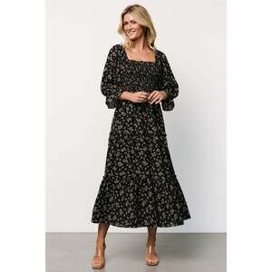 Baltic Born Margareta Tiered Dress | Black Floral Size S